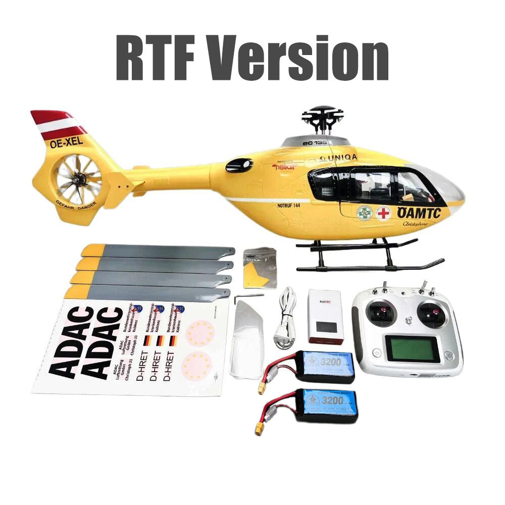 ROBAN EC135 ÖAMTC 450 Class RC Helicopter 4 blades 2.4G 11CH GPS Stabilized Flybarless PNP/RTF With X2 Flight Controller