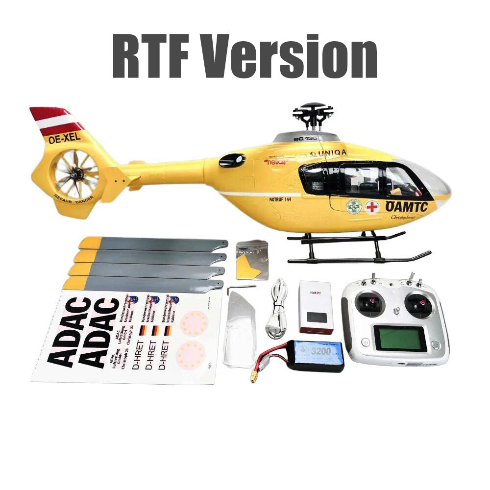 ROBAN EC135 ÖAMTC 450 Class RC Helicopter 4 blades 2.4G 11CH GPS Stabilized Flybarless PNP/RTF With X2 Flight Controller