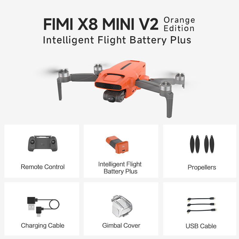 FIMI X8 MINI V2 RC Drone 9KM FPV 4K Camera HDR Video 3-axis Mechanical Gimbal 37mins Flight Time 245g 5G GPS Quadcopter