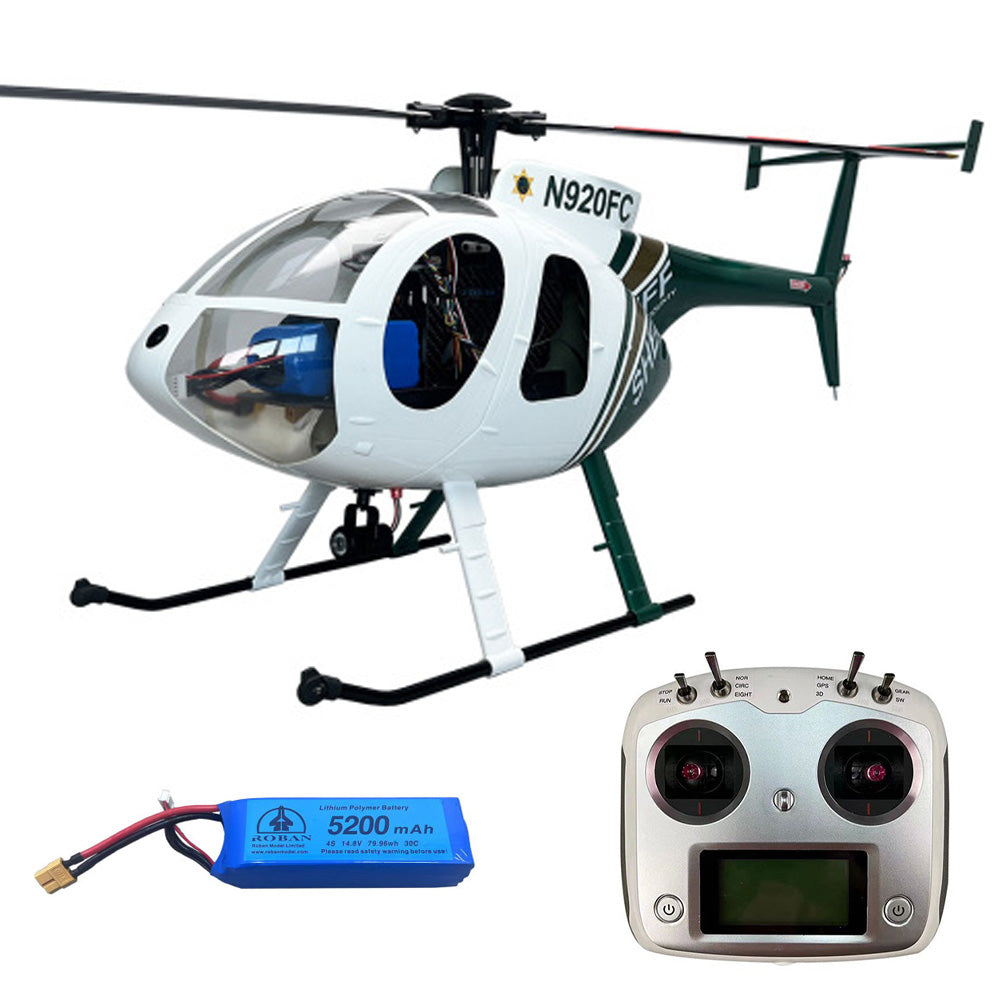 ROBAN 470 Class MD-500E Bird Helicopter GPS X2 Flight Control System LED Lighting System PNP/RTF Version RC Helicopter