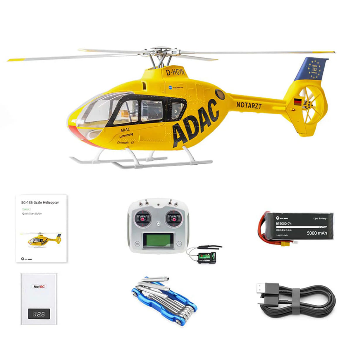 FLYWING EC135 470L RC Helicopter 6CH GPS Upgraded ACE flight control System 4 Blade Rotor RTF Helicopter