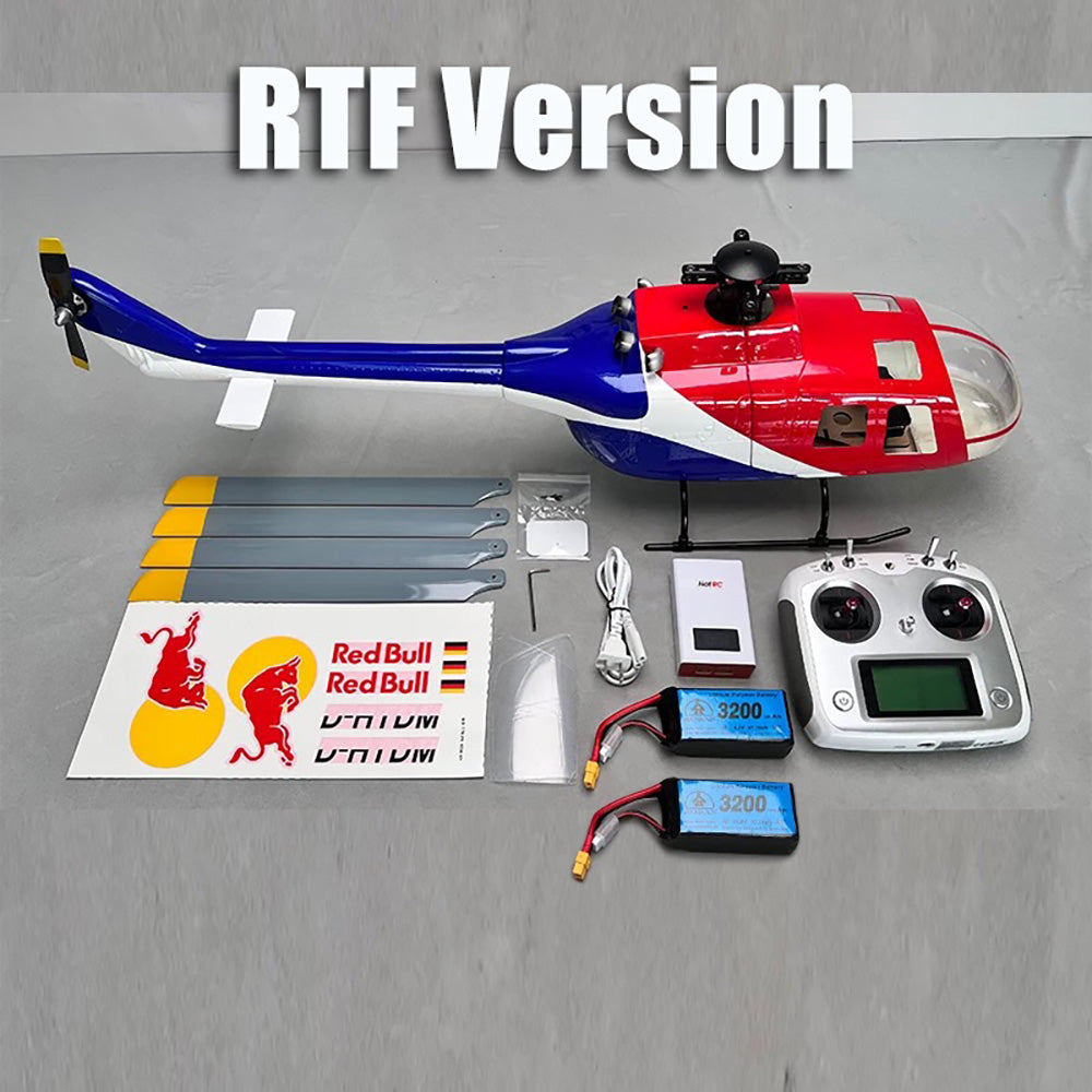 ROBAN BO-105 450 Class RC Helicopter 4-Blade 2.4G 11CH GPS Stabilized PNP/RTF With X2 Flight Controller