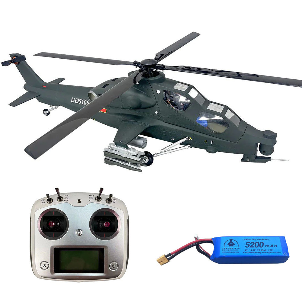 ROBAN CAIC Z-10 470 Class 4-Blade RC Helicopter GPS X2 Flight Control LED Lighting System PNP/RTF Version Helicopter