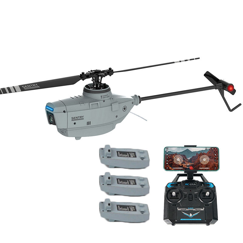 RC Helicopter ERA C127 2.4G 4CH 6-Axis Gyro Altitude Hold Optical Flow Localization Flybarless RTF Sentry Helicopter 720P Drone