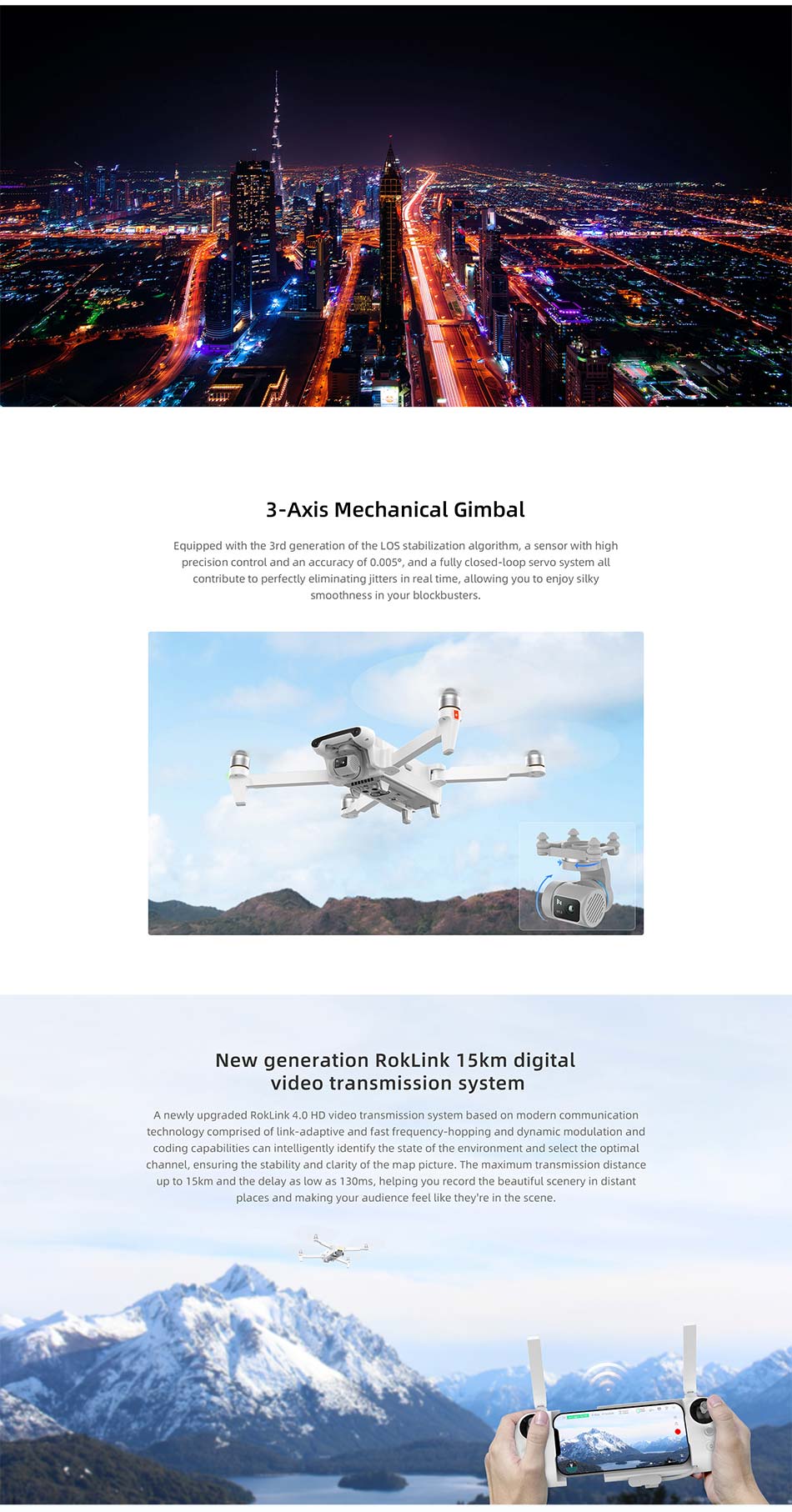 FIMI X8 PRO 4K Drone Profesional GPS 15KM 1/1.3-inch CMOS 3-Axis Gimbal Tri-Directional Obstacle Avoidance RC Quadcopter