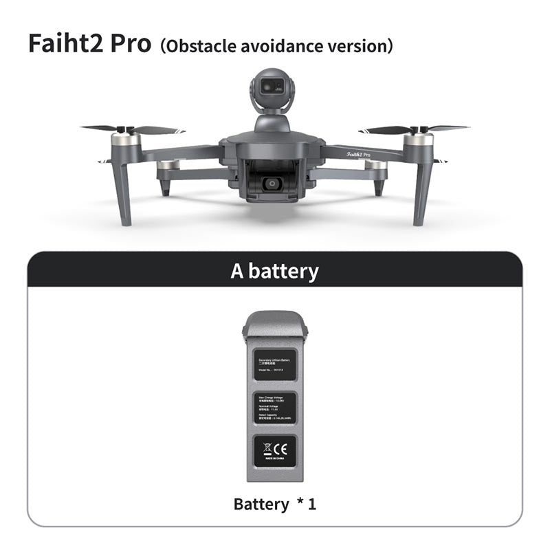 4K Drone Cfly Faith2 PRO 3-Axis Gimbal HD Camera 360° Rotating Radar Obstacle Avoidance 6KM FPV GPS 5G Wifi Quadcopter