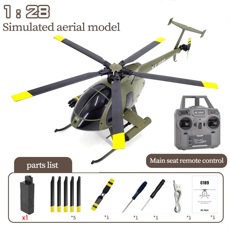 RC ERA C189 Bird 1:28 RC Helicopter TUSK MD500 Dual Brushless Simulation 6-Axis Gyro Barometric Altitude Hold Helicopter Toys