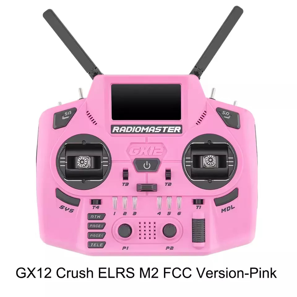 Radiomaster GX12 Crush 1000HZ 3D Digital CNC Hall Gimbal Dual Band Antenna Gemini XROSSBAND EXpressLRS Dopamine Radio Controller