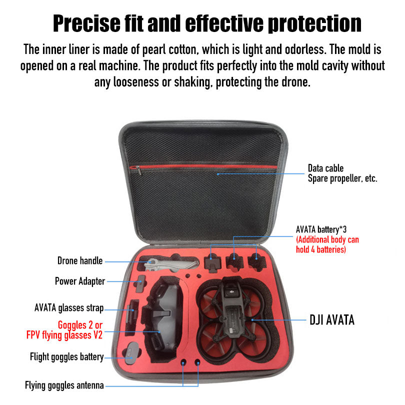 Drone Storage bag for DJI Avata FPV drone quadcopter