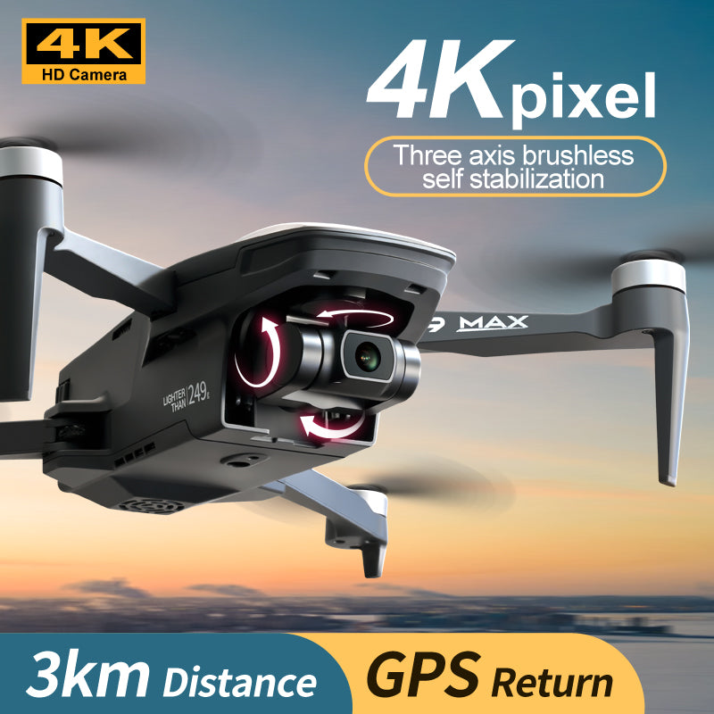 i9 MAX 4K Drone 3-Axis Gimbal HD Camera GPS 5G WIFI 3KM FPV 26Min Fly Professional Brushless RC Quadcopter