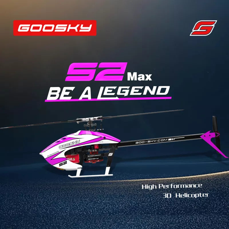 GOOSKY S2 Max RC Helicopter 3D 6CH Flybarless Dual Brushless Motor Direct-Drive BNF/RTF Helicopter