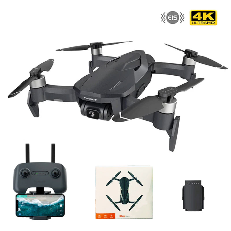 FUNSNAP DIVA2 4K Drone 3-Axis EIS Gimbal HD CameraGPS 5.8G WIFI 2KM FPV Professional Aerial Photography Quadcopter