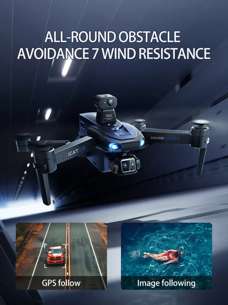 SMRC S840 PRO 8K Drone 3-Axis Gimbal EIS Camera Intelligent Obstacle Avoidance 5G GPS Quadcopter with Screen Remote Control