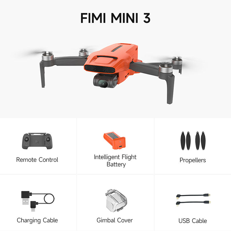 FIMI X8 MINI 3 Performance version 4K Drone 9KM FPV 4K Camera HDR Video 3-axis Mechanical Gimbal 245g 5G GPS Quadcopter